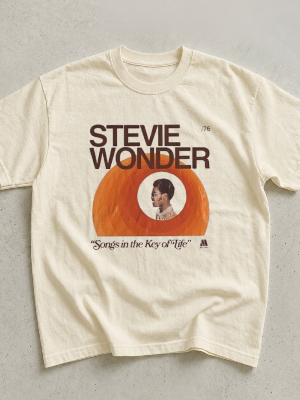Stevie Wonder “Songs in the Key of Life” Graphic T-Shirt - Cream